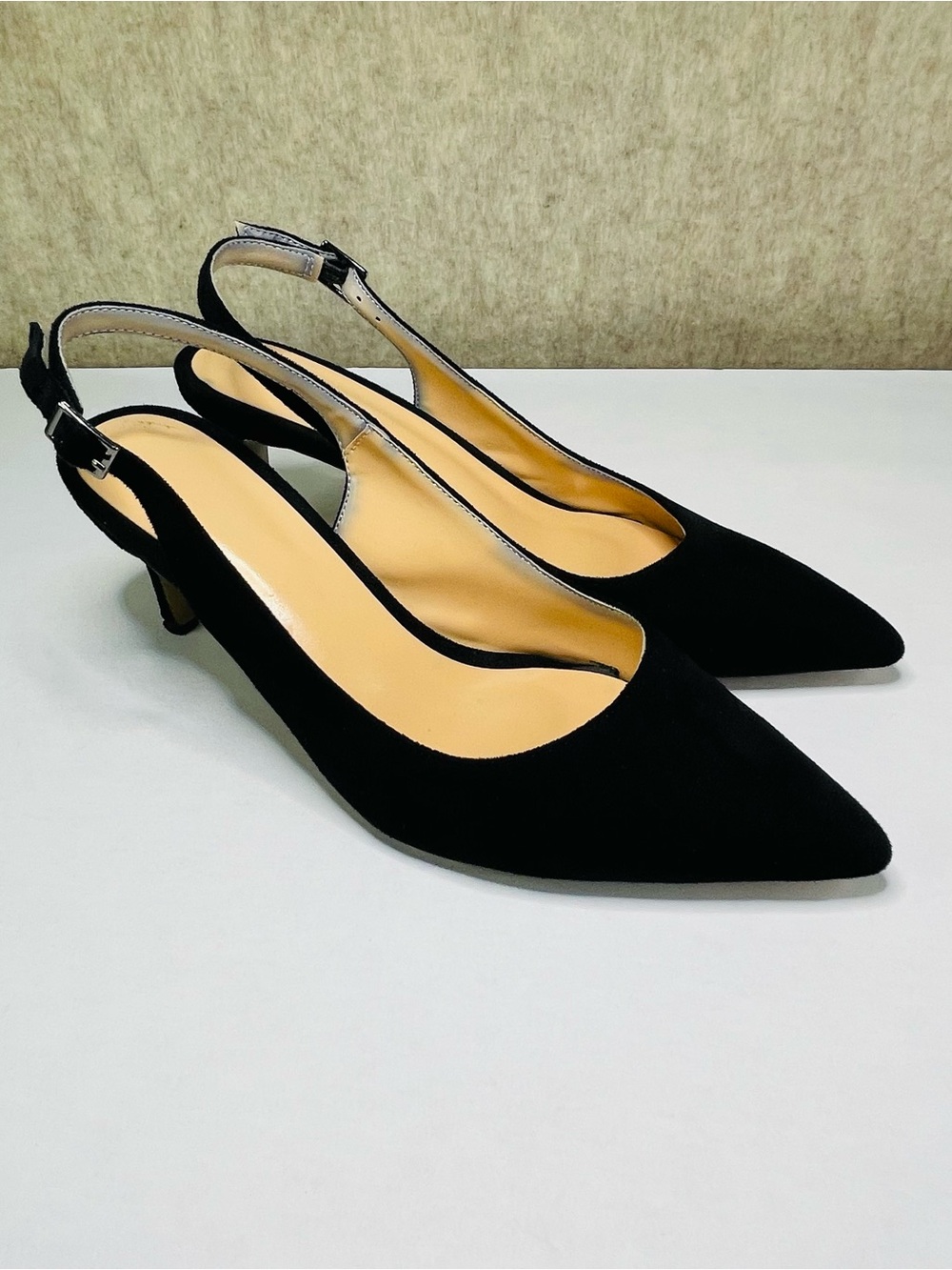 Faux Suede Slingback Church Funeral Court Job Interview Shoes Size 6.5